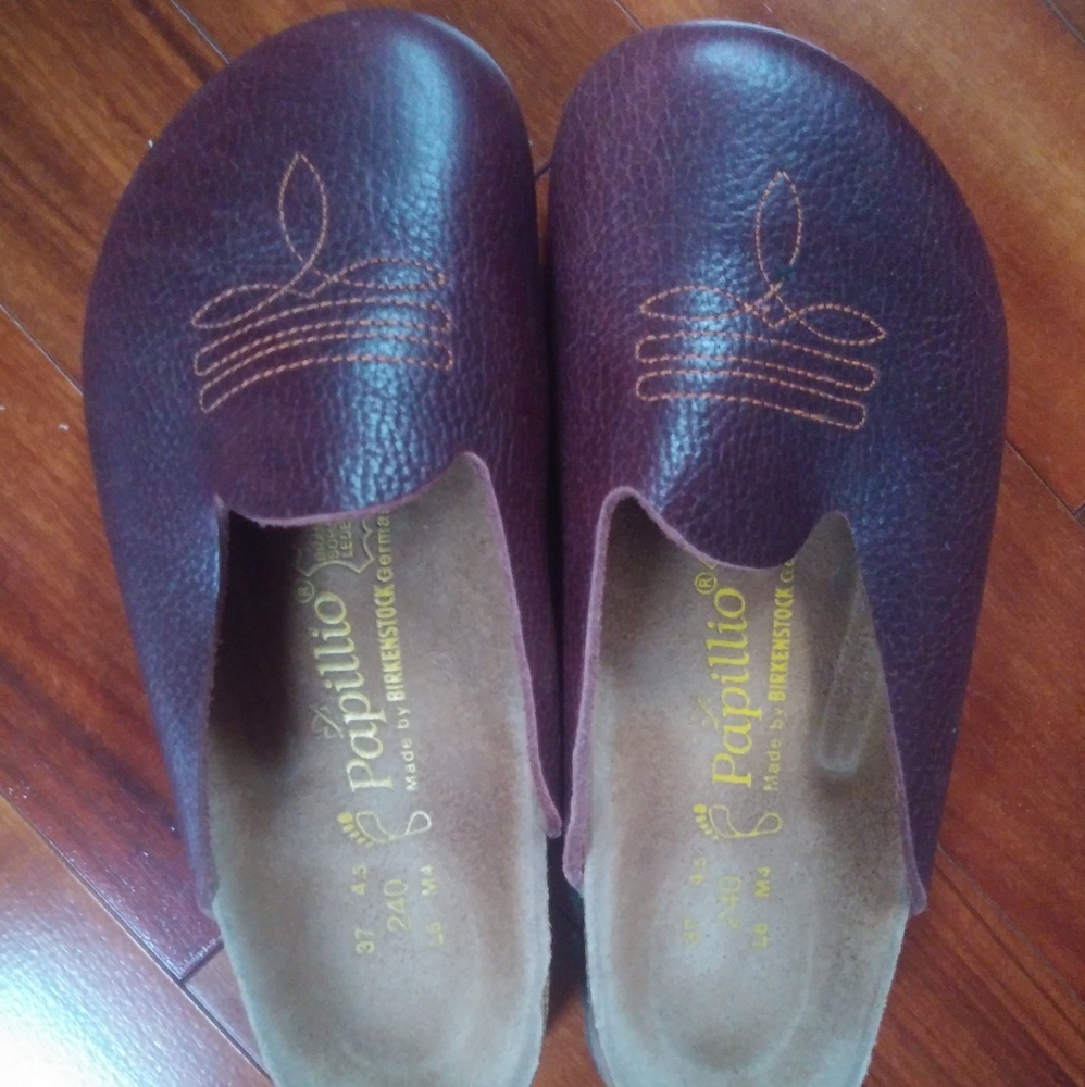 Papillio (Birkenstock) Red/Brown Clogs